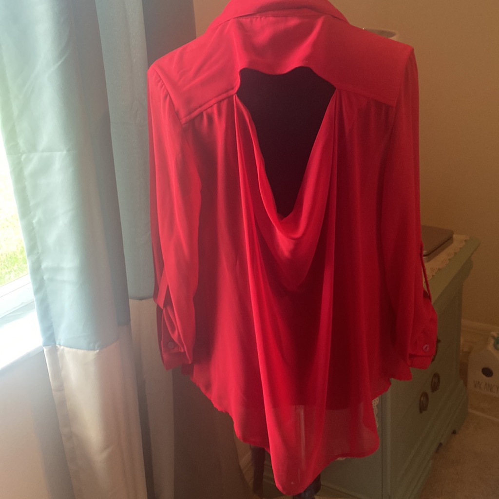 Beautiful Red Button Down